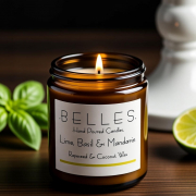Lime-Basil & Mandarin Scented Candle