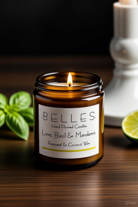 Lime, Basil & Mandarin Scented Candle - Vegan-Friendly Cruelty-Free Signature Luxury