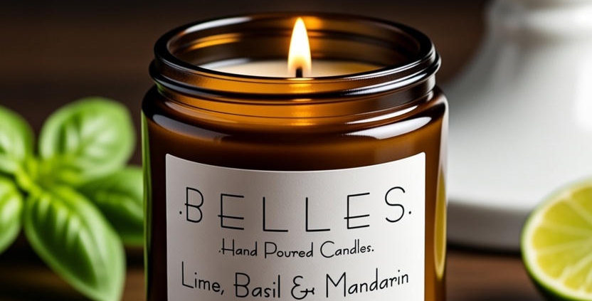 Lime-Basil & Mandarin Scented Candle